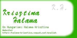 krisztina halama business card